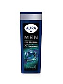 Гель д/душа муж. AURA 3в1 380мл в ассорт. (8)