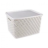 Корзина пласт Плетенка 350х290х225 с кр. бел. 177212 (7)