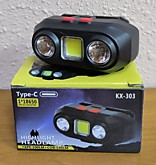 Фонарь налобный аккумуляторный KX-303 (240)