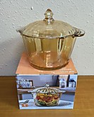 Кастрюля стекл. (коричнев.) 2200мл 007 (12)