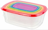 Набор контейнеров Радуга 5шт прямоуг./квадрат. 5063-5 (36)