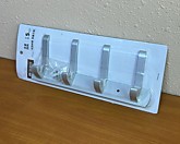 Вешалка настенная 4 двойных крючка 7735 (24)