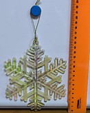 Украшение пласт. Снежинка QCM-006 (12/300)