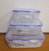 Набор контейнеров пласт. с клипсами 3шт 3301 (60)