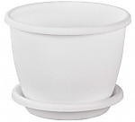 Горшок цв. "Афина"  2,2л с подд. белый М6521  (22)