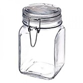 Банка стекл. Kremlin квадр. с фиксатором 1050мл  97626 SLB (6)