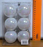 Шары "Белый жемчуг" 6см 6шт 56-57 (120)