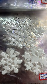 Наклейка Снежинки силикон. К-002 (12)