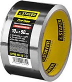Лента клейкая алюминиевая 50мм х 10м, 50мкм ,до 120С STAYER Professional (24)