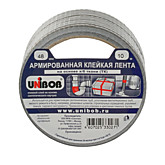 Лента клейкая армированная 48мм х 25м серебрянная UNIBOB TPL арт.00242 (6/36)