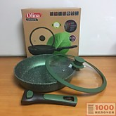 Сковорода OLINA Granite 24см (крышка, съем. ручка) 176/161 (10)