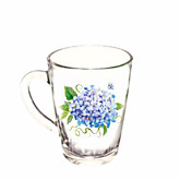 Кружка стекл. Капучино Гортензия 07с1334 ДЗ (20)