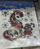 Наклейка НГ фольгиров. Лошадь К-001 (12)