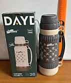 Термос стекл. колба + 2 кружки 1,0л 399-100 (12)