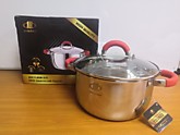 Кастрюля силик. ручки D16 стекл. крышка DUO LE BAO TD2816 (8)