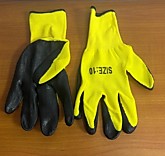 /перч/с прорезин. ладонью жёлтые/оранж. JJD-8 (12)