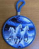 Подставка керам. Лошадь круг. d-11см GD-11 (12/144)