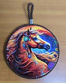 Подставка керам. Лошадь круг. d-16см GD-16 (1/60)