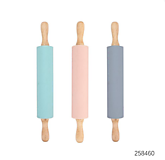 Скалка силик.с дерев. ручками 230мм.(144)