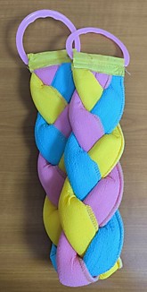 Мочалка д/душа с ручками Косичка 