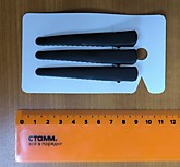 Набор заколка зажим-гладкая 3шт на блистере (20)