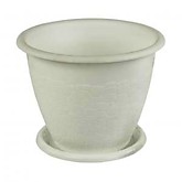 Горшок цв Розалия 0,8л с подд. белый 93172 Нарышево (30)