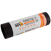 Мешки д/мусора 200л 10шт/рул. особо прочные ПВД черные 30мкр (15)