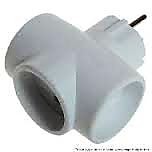 Тройник электр. 16А "ВЕЛЛКОНТ" с заземлением (70) "2651"