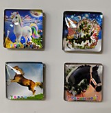 Магнит стекл. Лошадь квадратный SJ-2 (14/448)