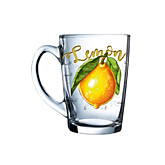 Кружка стекл. Капучино Лимон 07с1334 ДЗ (20)