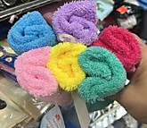 Набор салфеток махровых цветных 6шт (10)