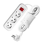 Удл. 3-х местн. 3м с/з с выключателем (ПВС 3*1,0) S-303