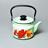 Чайник эмалированный 2,0л САЛАТОВЫЙ (10)  пр-во ООО КМК / 42715-103/6