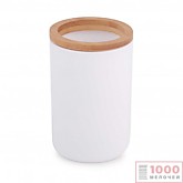 Стакан д/зуб.щеток Бамбук (белый) 400489 (18)