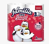 Т/бумага FamiliaTrioSmart  3-х сл. 4шт.(14)